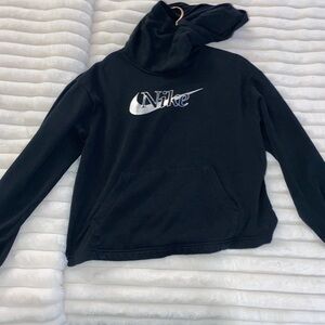 Nike Black Hoodie with metallic print